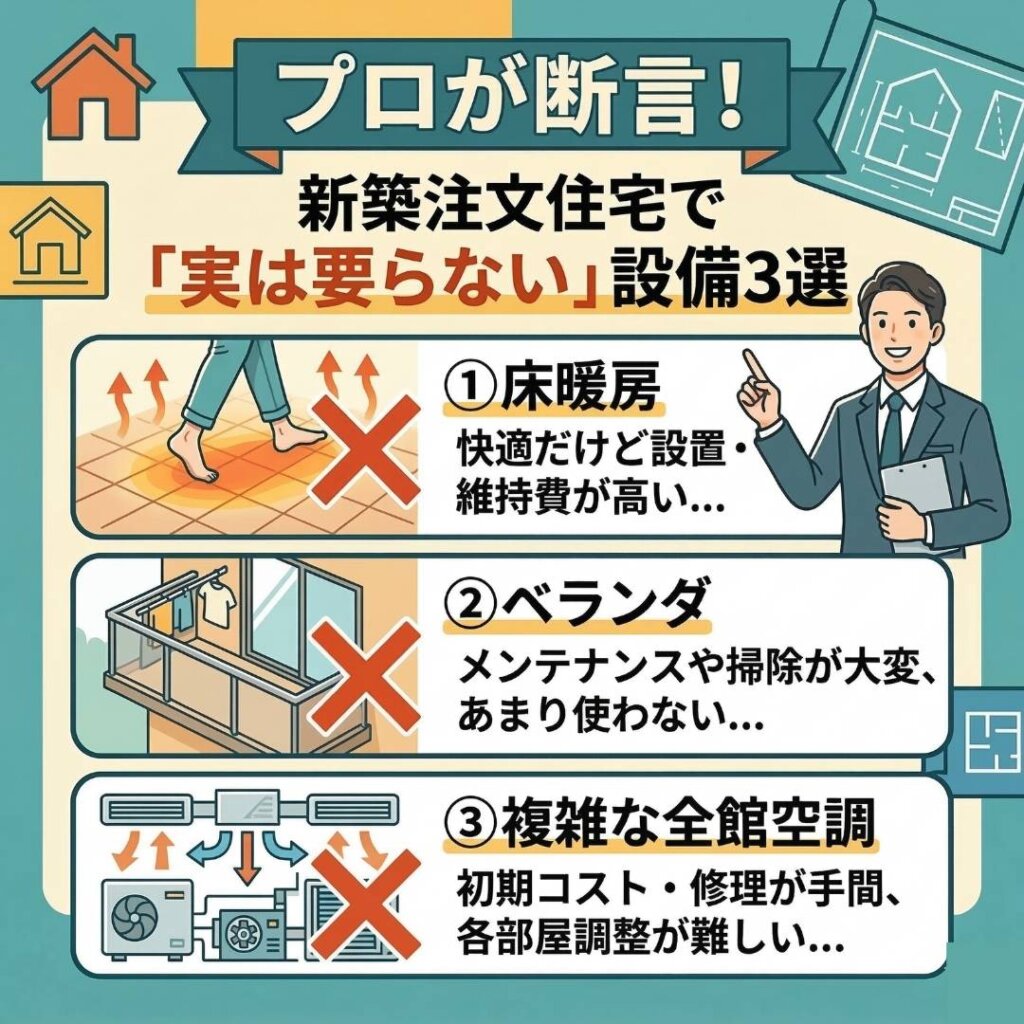 「実は要らない」設備3選1